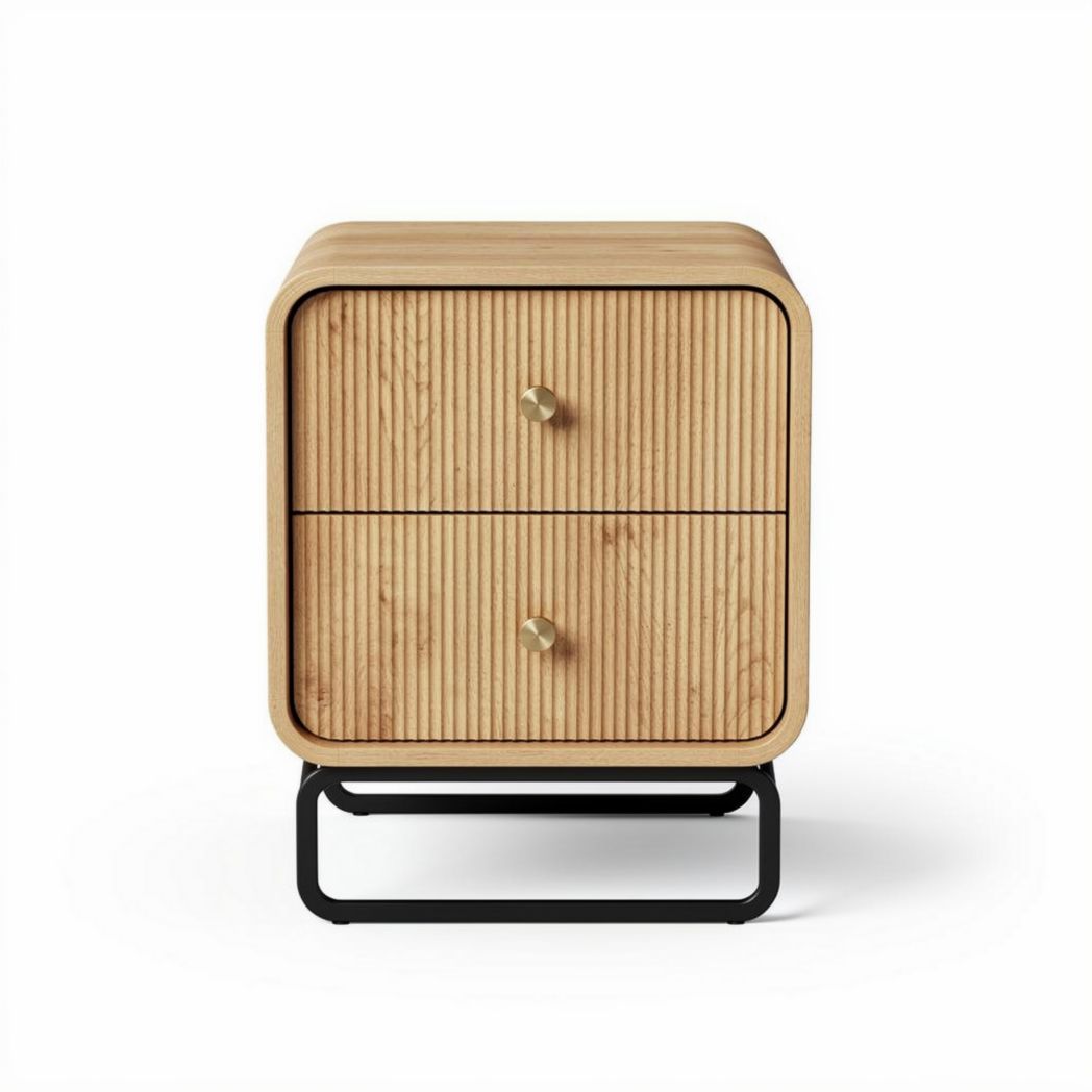Mobile contenitore in legno con due cassetti per camera da letto – 40 x 40 x 50 cm