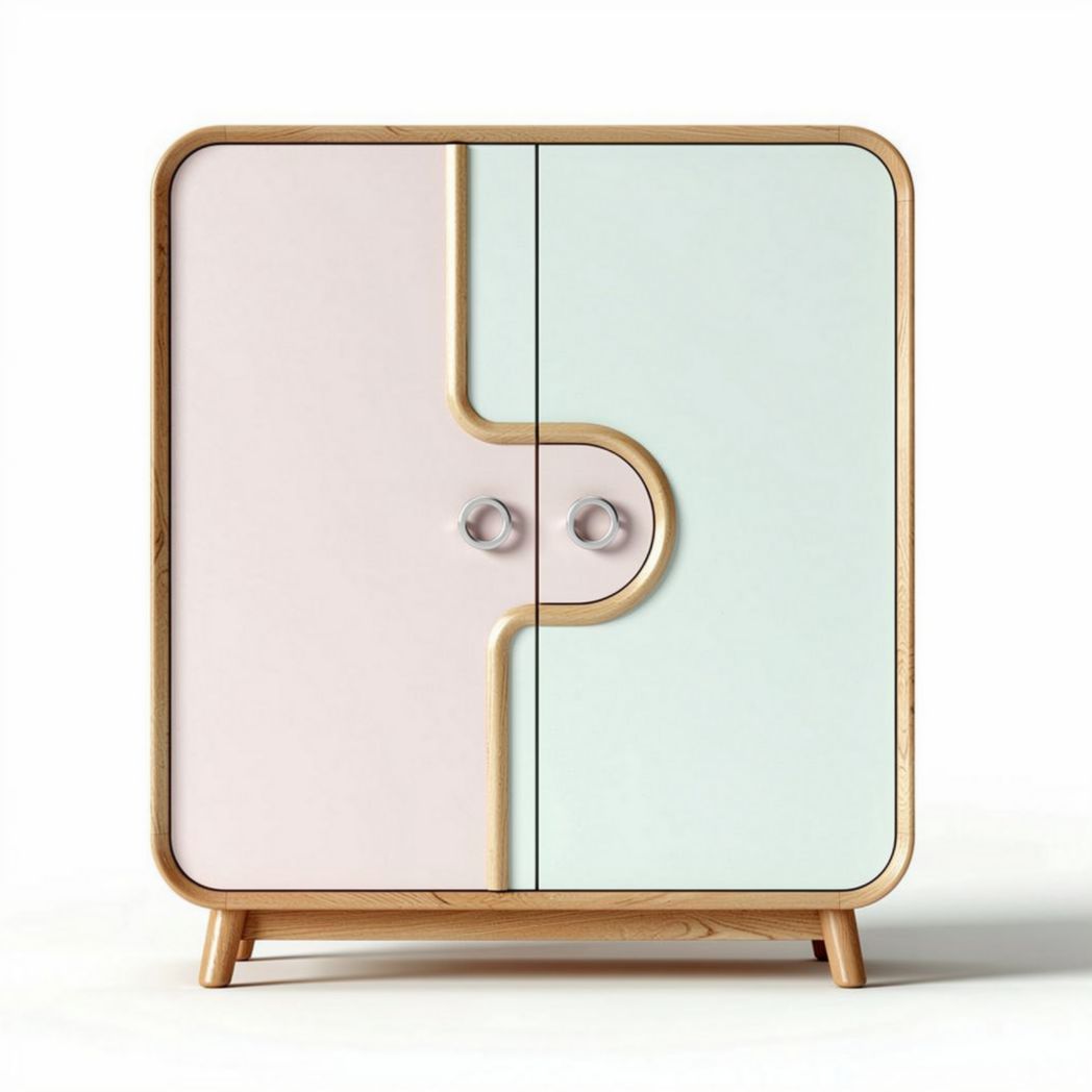 Armadio in legno per sala da pranzo con ante a battente – 80 x 40 x 90 cm