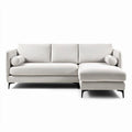 Divano angolare in tessuto per salotto – 200 x 90 x 75 cm